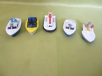 5 X Early Lesney Matchbox Superfast Police Launches & Hovercraft. 1972 To 1978 • £7.50