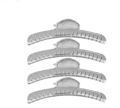 £6.99 • Buy Professional Marcel Wave Clips 4 X Jaws Silver Hairdressing Clamps/clips