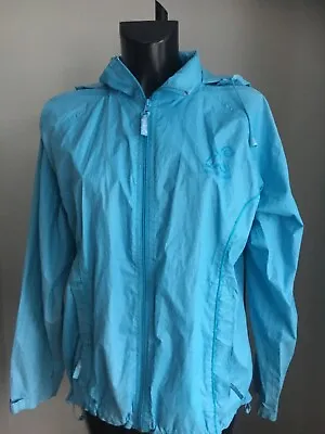 TARGET DRY Targetdry RAIN MAC Small Womens Light Blue Packable HOODED • £8.95