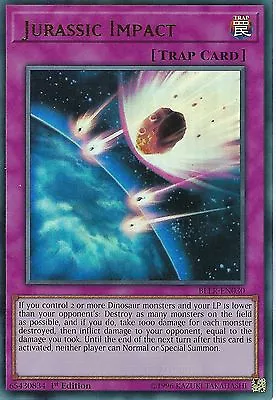 BLLR-EN030 JURASSIC IMPACT : Ultra Rare Card: 1st Edition : YuGiOh TCG • £0.99