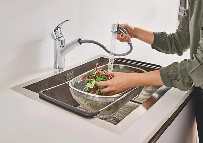 £130 • Buy Grohe Eurosmart Single-lever Sink Pullout Mixer  Chrome Rrp £237.85