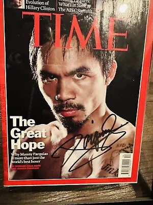 Manny Pacquiao Signed Time Magazine. No Label. Asia Newsstand Edition • $125