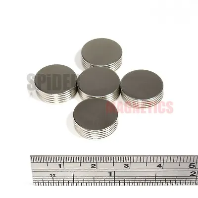 Magnets 15x1 Mm Neodymium Disc Strong Round Craft Fridge Magnet 15mm Dia X 1mm • £3.49