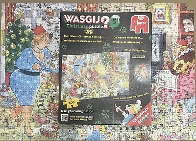 Wasgij 500 Piece Jigsaw Puzzle No 5 That Warm Christmas Feeling 1 Piece Missing • £4.99