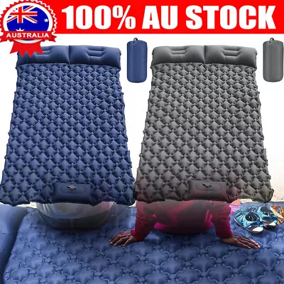 Self-Inflating Camping Mat Outdoor Double Sleeping Pad Mattress Air Bed Hiking • $39.89