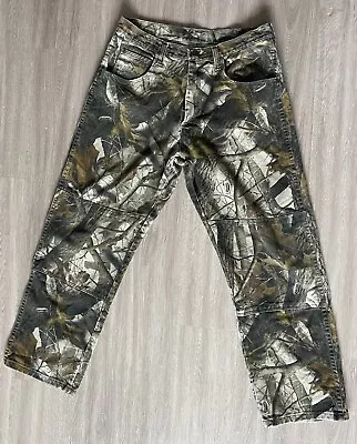 Wrangler Realtree Trousers Vintage Denim Camo Military Pants Green Mens 34  • $59.99