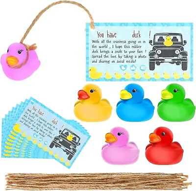 60 PCS Jeep Rubber Ducks In Bulk Assorted Duckies For Ducking Cruise Ducks Small • $10.99