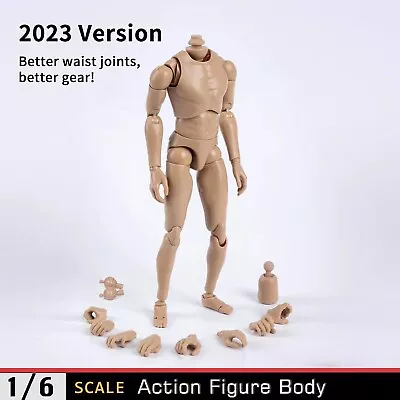 2023 Version 12  Male Action Man Nude Muscular Body For 1/6 Scale HT Headsculpt • $23.99