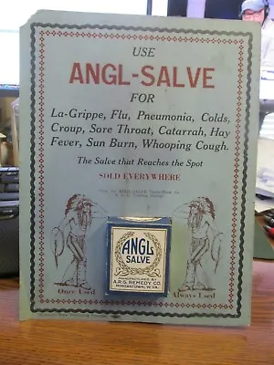 Morgantown W.VA. Angl Salve Die Cut Store Display American Indians Medicine Box • $29.99