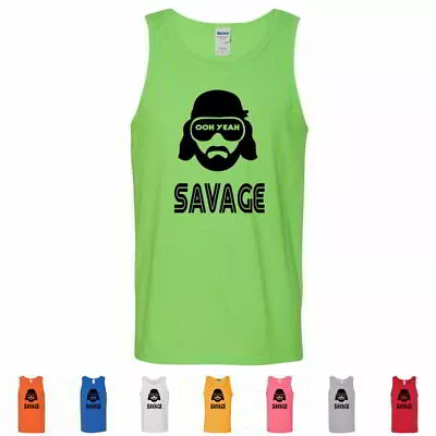 Macho Man Randy Savage Funny Pro Wrestling WWE Mens Retro Tank Tops • $15