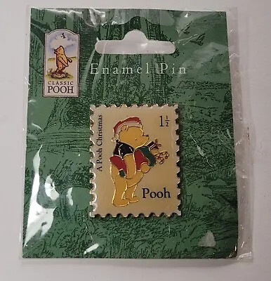 Classic Pooh Michel & Company Pooh A Pooh Christmas Enamel Pin NIP 1 1/2 Cent • $19.99