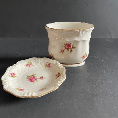 $16.24 • Buy Eschenbach Germany Moss Rose La Reine Meiss Toothpick Holder & Trinket Dish