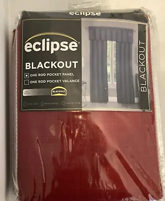 Eclipse Samara Chili Red Blackout Rod Pocket Single Panel Curtain 1 Panel Only! • $17.70