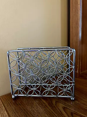 Stainless Steel Napkin Holder Silver Two Sided 5.5 X6.5  • $7.96