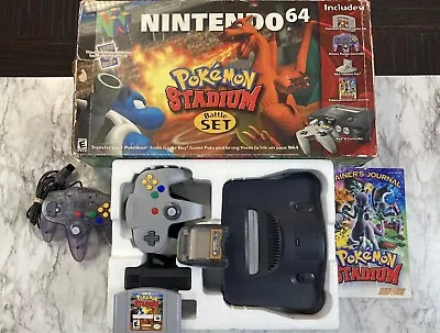 N64 Nintendo 64 Pokemon Stadium Console Battle Set CIB Tested/Authentic USA • $1299.99