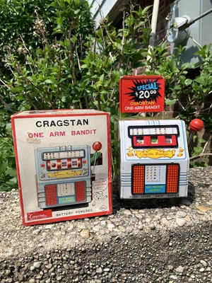 $290 • Buy Cragstan One Arm Bandit Slot Machine Antique Toy Battery Operated Made In Japan