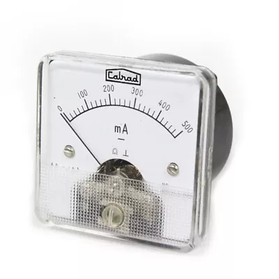 Calrad DC Milliamp 0-500 MA Panel VU Meter Clean In Box! Gauge 60-163 • $19.99