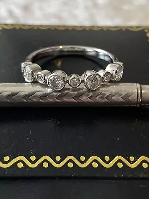 £147 • Buy 18ct WHITE GOLD DIAMOND RAINDANCE STYLE RING 18K 750