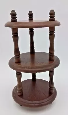 Vintage Wooden Mini Table Top 3 Tier Display Shelf Knick Knack • $24.99