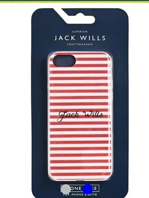£3.99 • Buy Jack Wills 03 Red /white Stripe Phone Case For IPhone 6/6S/7/8 
