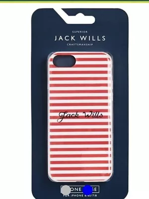 Jack Wills 03 Red /white Stripe Phone Case For IPhone 6/6S/7/8  • £4.99