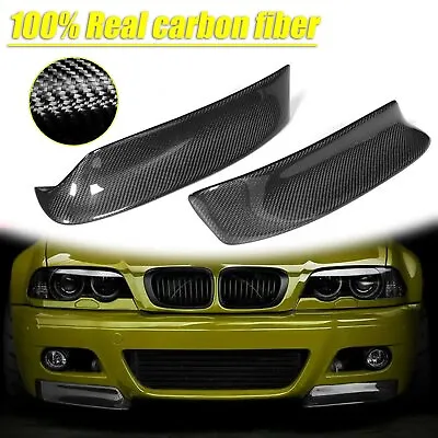 Real Carbon Fiber Sport Csl Style Front Bumper Lip Splitter For 01-06 Bmw E46 M3 • $152.47