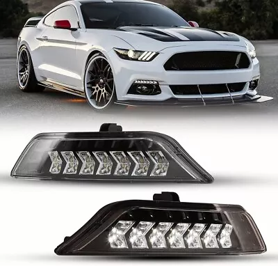 For 2015-2017 Ford Mustang Fog Lights LED DRL Sequential Signals Left & Right • $113.99