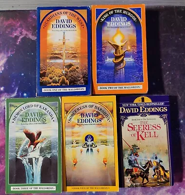 The Malloreon By David Eddings Books 1 - 5. Late 80s/Early 90s Paperbacks • £10