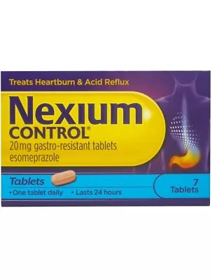 Nexium Control 20mg Gastro-Resistant Tablets - Pack Of 7 Acid Reflux • £6.79