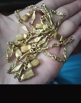 Vintage Gold Toned MONET Charm Necklace 30  • $22