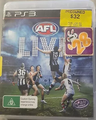 AFL Live PlayStation 3 PS3 Game PAL  • $10