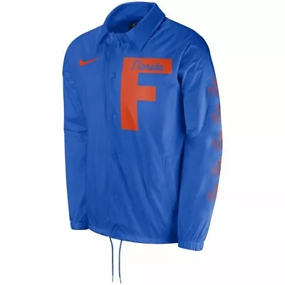 Florida Gators Jacket Nike Retro Vintage Throwback Full Snap Blue Men's Large • $59.95