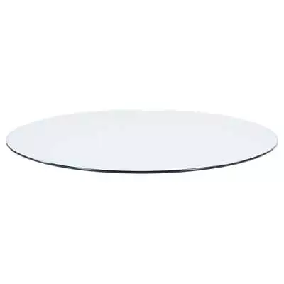 Pemberly Row 54  10mm Contemporary Round Glass Table Top In Clear • $415.41