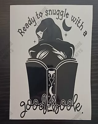 Ready To Snuggle.. Book  Witch.. Bottle Vinyl Decal Sticker Pagan Witchcraft Car • £1.80