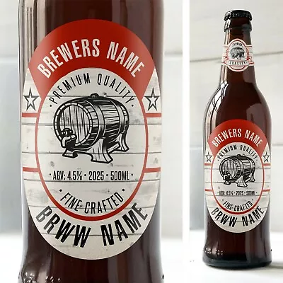 Summerville PERSONALISED HOMEBREW HOME BREW BOTTLE LAGER CIDER STICKY LABELS • £3.50