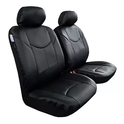 Leather Seat Covers For Nissan Navara D22 D23 D40 NP300 Accessories Black Front • $113.29