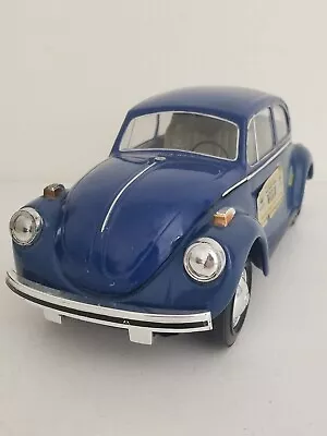 Vintage 1973 Volkswagen Beetle Bug Decanter Jim Beam Collectible Blue Rare Fi • $55.99