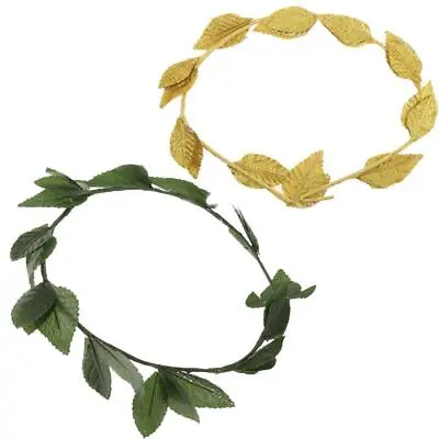 2 Pieces Roman Greek Goddess Leaf Laurel Wreath Headband Fancy Dress Costume • £7.10