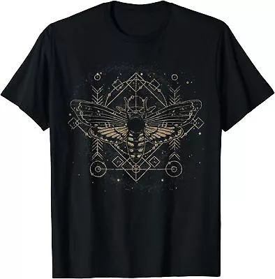 NEW LIMITED Moth Pagan Sacred Geometry Dark Magic Gothic Occult T-Shirt S-3XL • $22.55