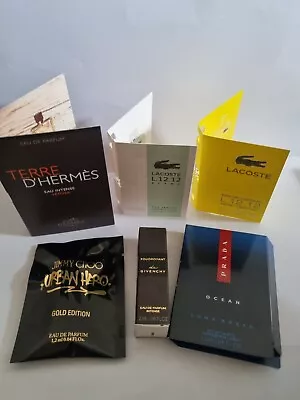 MENS AFTERSHAVE SAMPLES VIALS JOB LOT Prada Jimmy Choo Givenchy D'hermes  Lacost • £13.35