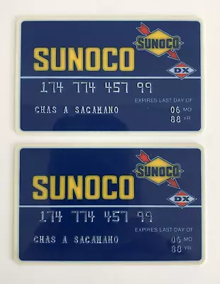 Vtg Lot Of 2 Sunoco Credit Cards Expired In 1988 A3-20 • $19.99