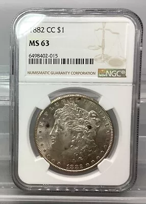 1882 CC Morgan Silver Dollar NGC MS 63 • $374.99