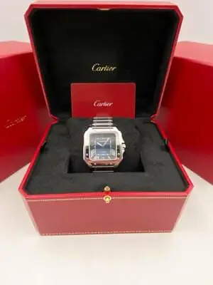 Cartier Santos Blue Dial Large Size WSSA0030 Unworn 2024 • $6895