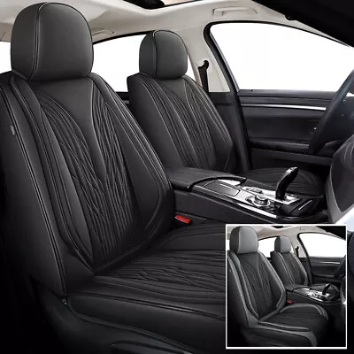 Car 5-Seat Covers PU Leather Front & Rear For Toyota Venza 2009-2016 Gray/Black • $120