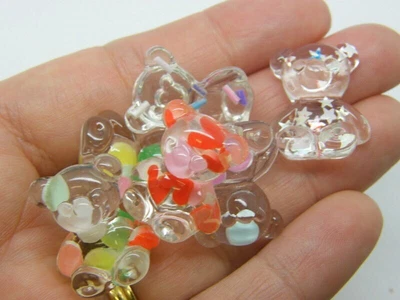 £2.30 • Buy 8 Teddy Bear Embellishment Cabochons Random Mixed Sequins  Resin P13