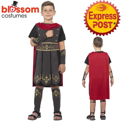 CK945 Roman Warrior Gladiator Boys Costume Child Soldier Fancy Dress Book Week • $37.52