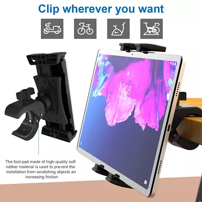 Tablet Holder Exercise Bike Stand 360° Rotation Adjustable Phone Mount Bracket$ • £10.60