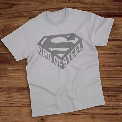 Super Dad Adult T-Shirt Gift For Father's Day Or Birthday   Dad Of Steel  • £10.99