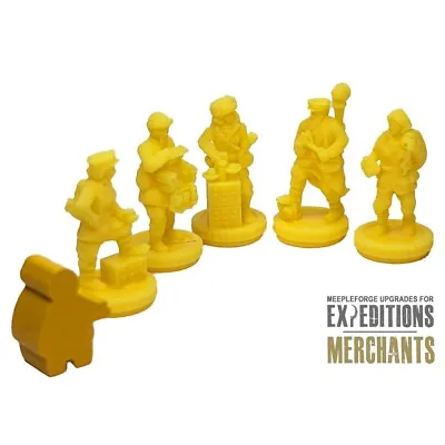 Merchants For Scythe Expeditions - YELLOW - 10pcs - Upgraded Worker Meeples • $13.50