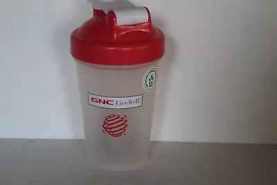 GNC Mini Blender Bottle Classic 20 Oz. BPA Free Metal Loop Mixer Red Live Well • $17.99